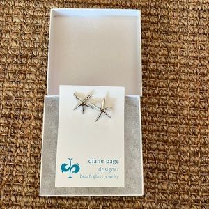 Silver Star Fish earrings by Diane Page